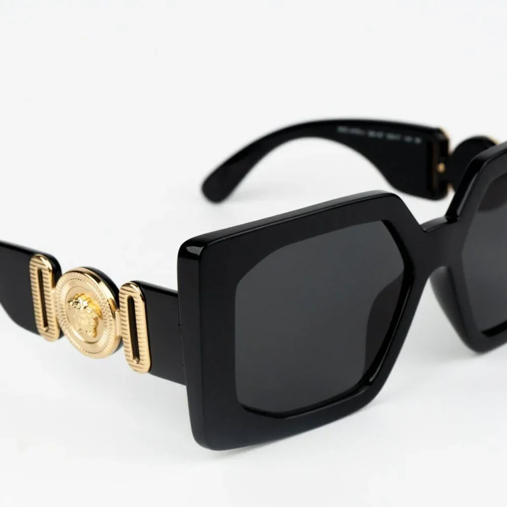 NEW Versace VE4478U GB1/87 Black Dark Grey Square Women Sunglasses